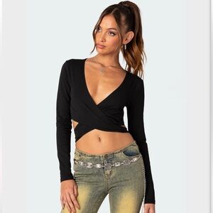 Edikted Layla Wrap Crop Top